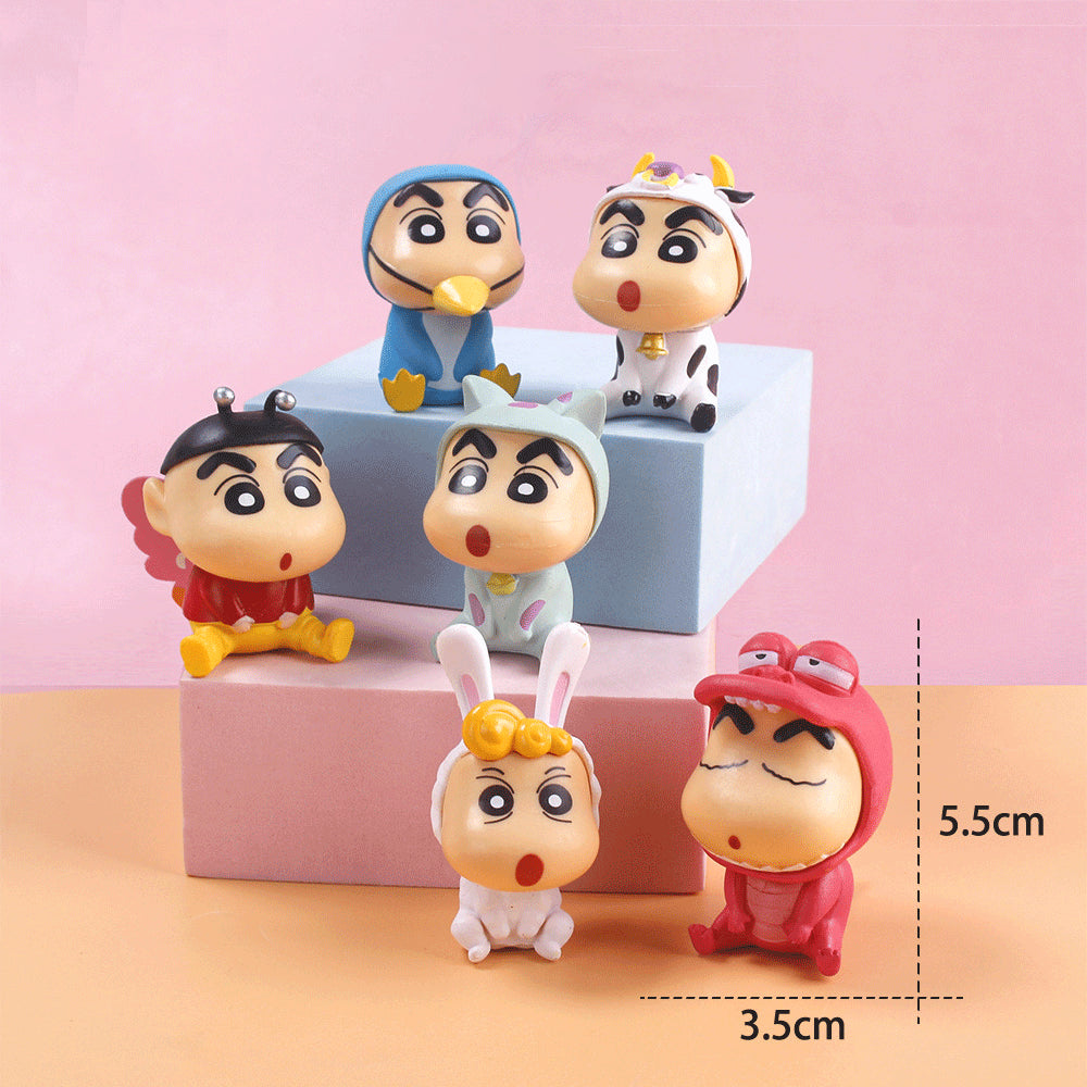 Shinchan Cute Figure Set of 6pcs