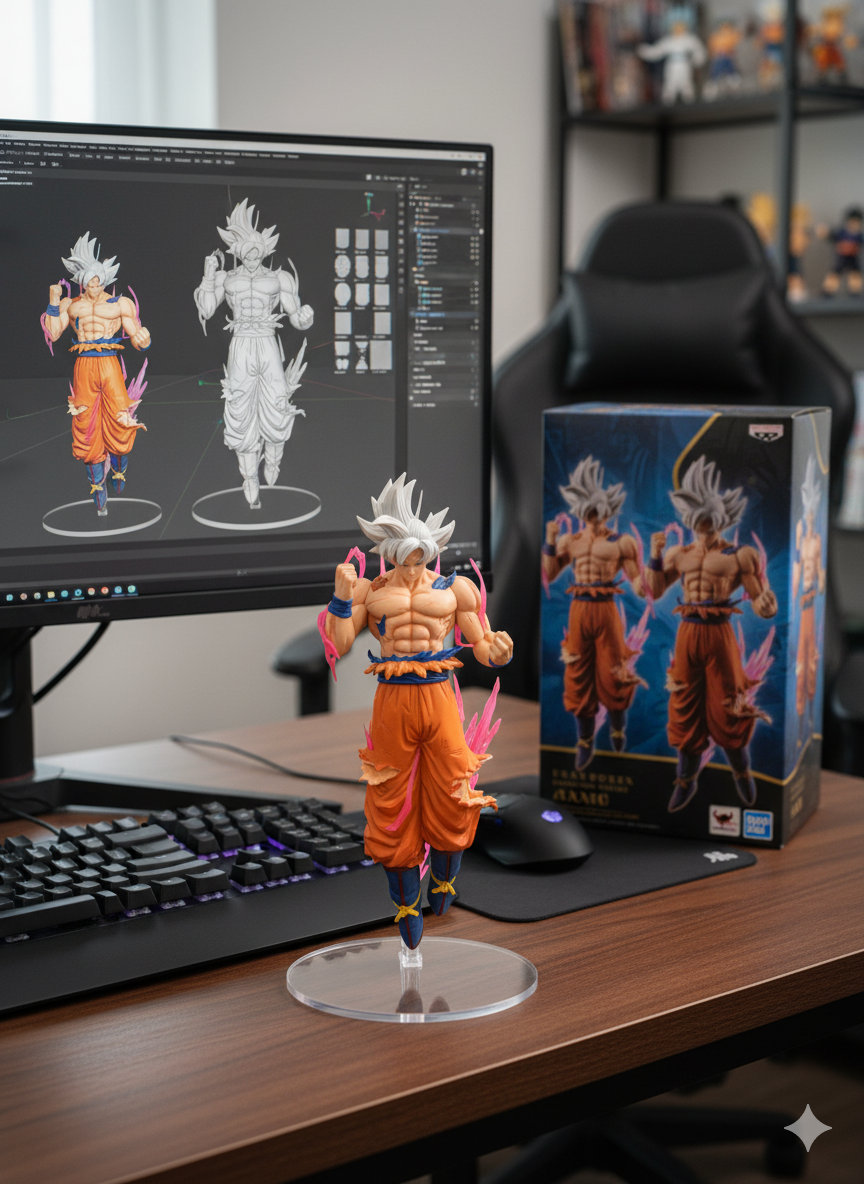 DBZ GOKU ULTRA WITH BASE 22CM ACTION FIGURE