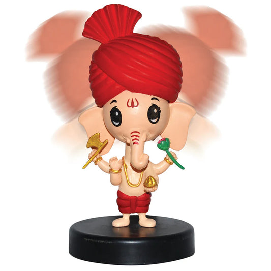 Ganesh Ji Red Pagdi God Bobblehead