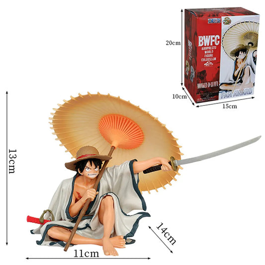 Luffy Sitting With Umbrella 13cm (Box)