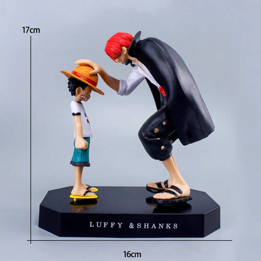 One Piece Luffy and Shanks 17cm Action Figure